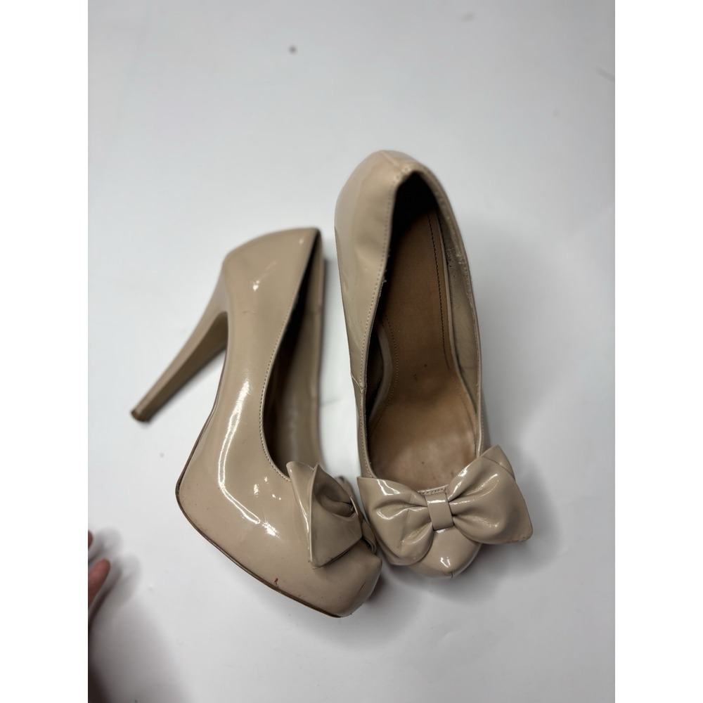 Elle Women's 8.5 Patent Leather Bow Pumps Heels High Stilletos Y2K 00s Coquette